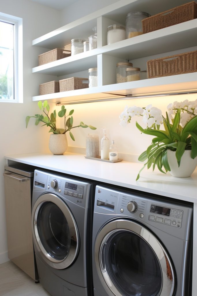 Open Shelves Fabulous Laundry Room Decor --ar 2:3