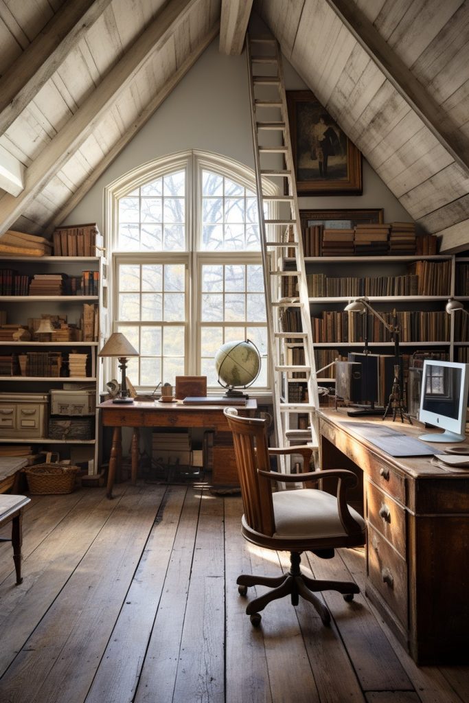 Organized and Interpretive Charming Farmhouse Office --ar 2:3