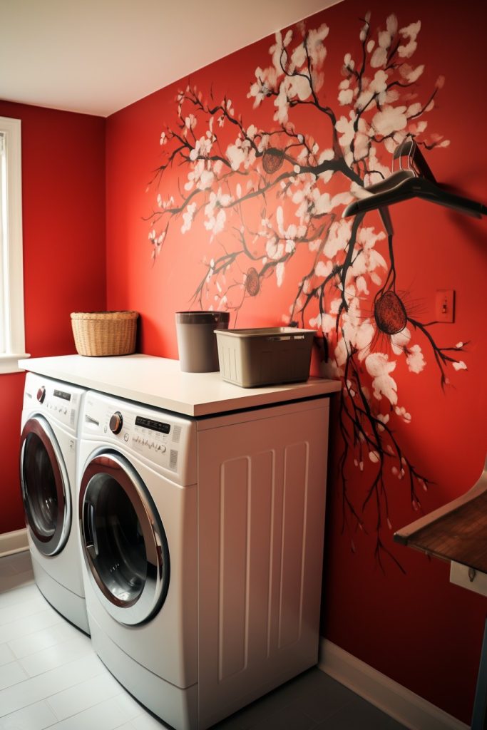 Painted Accent Wall Fabulous Laundry Room Decor --ar 2:3
