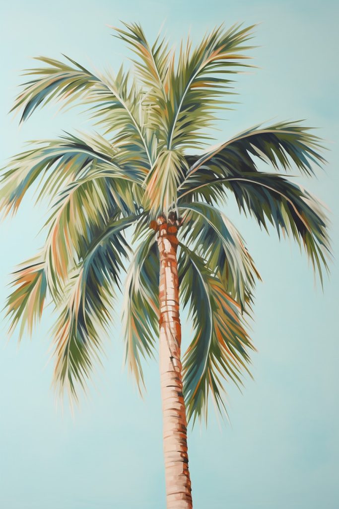 Palm Painting Fab California Chic Decor --ar 2:3