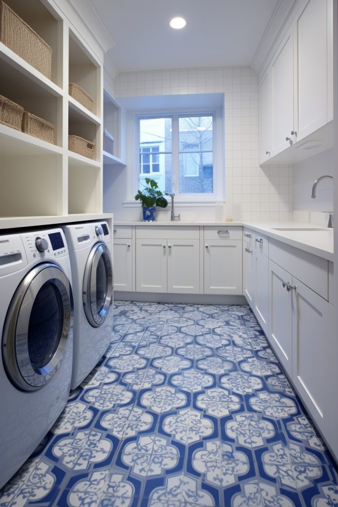 Pattern Tiles Fabulous Laundry Room Decor --ar 2:3
