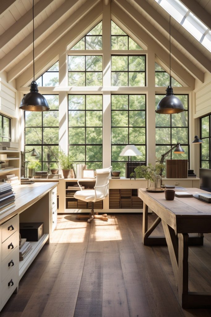 Picturesque and Spacious Charming Farmhouse Office --ar 2:3