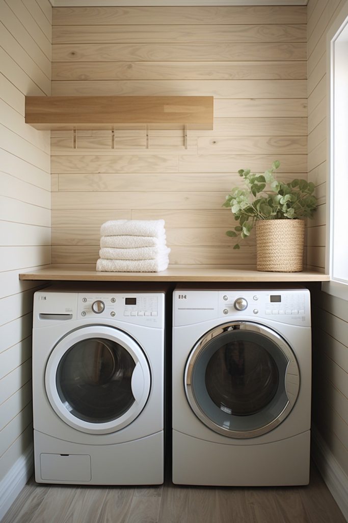 Plywood Shiplap Wall Fabulous Laundry Room Decor --ar 2:3