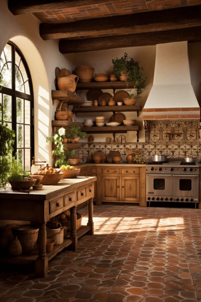 Rustic Kitchen Tiles Rustic Italian Decor --ar 2:3 