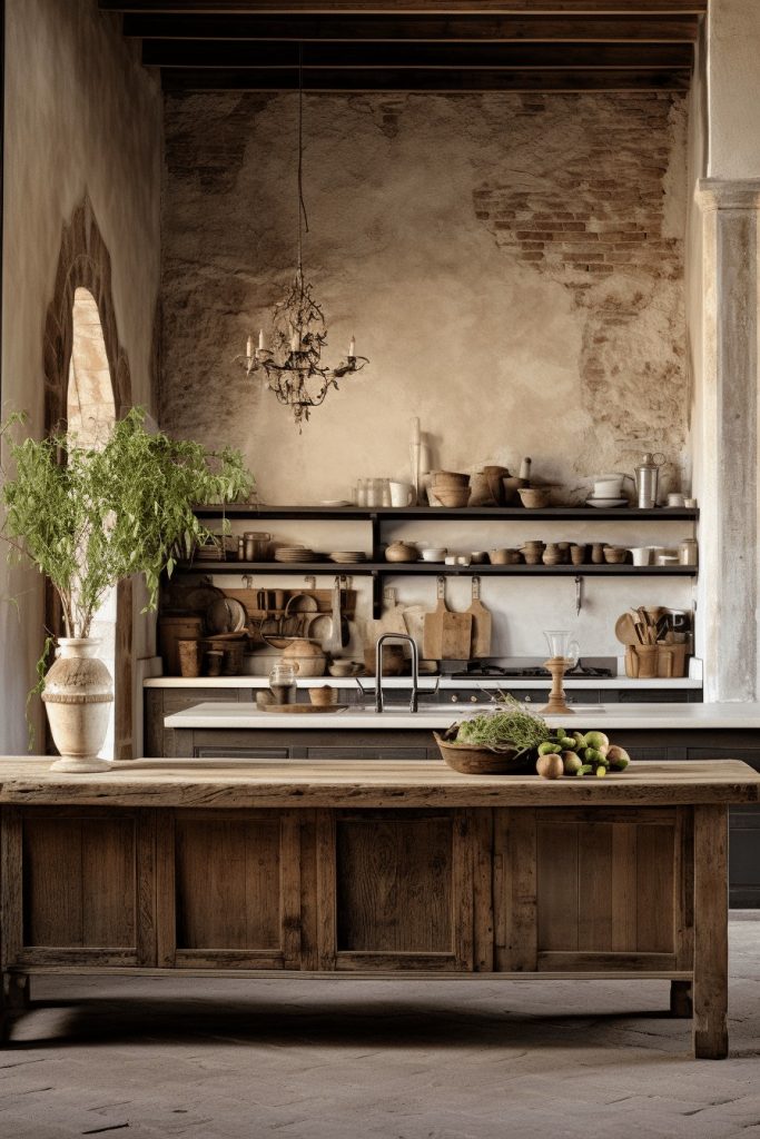 Rustic Meets Industrial Rustic Italian Decor --ar 2:3