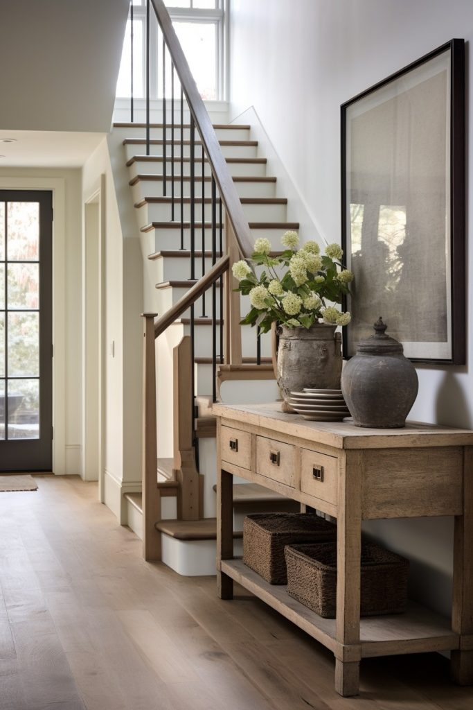 Simplistic Sophistication Welcoming and Charming Farmhouse Entryway --ar 2:3 
