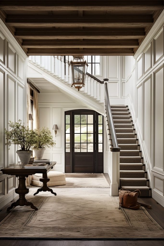 Tasteful Treasure Welcoming and Charming Farmhouse Entryway --ar 2:3 