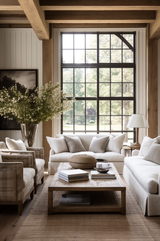 The Perfect Resort Charming Farmhouse Living Room --ar 2:3