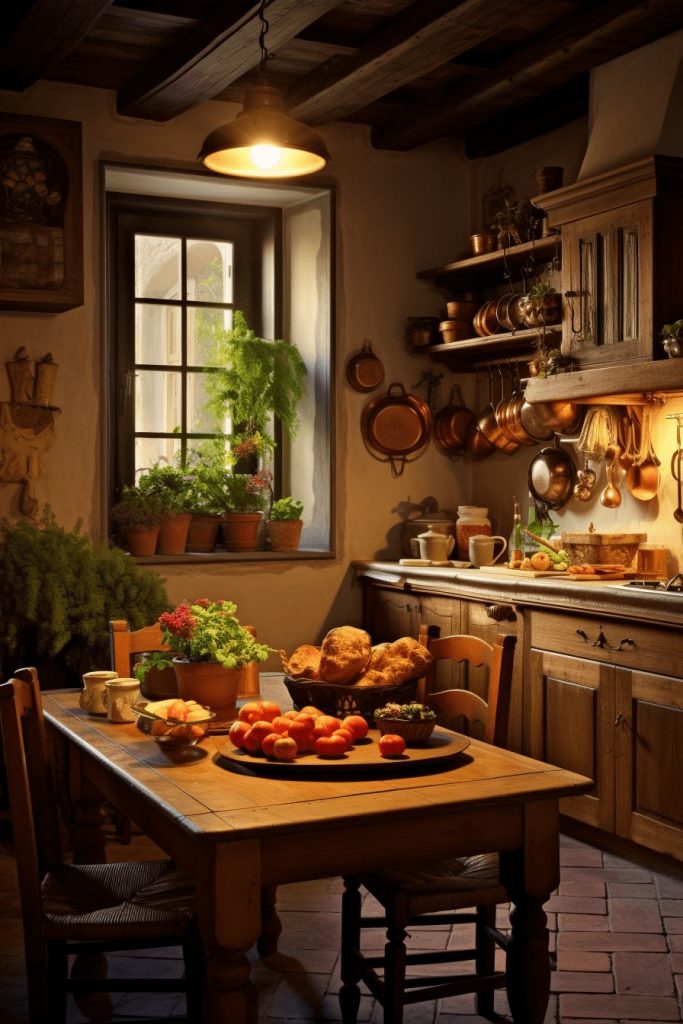 Tuscan Cottage Kitchen Rustic Italian Decor --ar 2:3