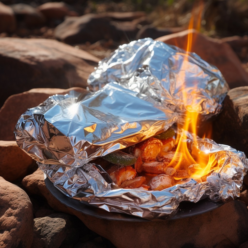 aluminum foil campfire cooking