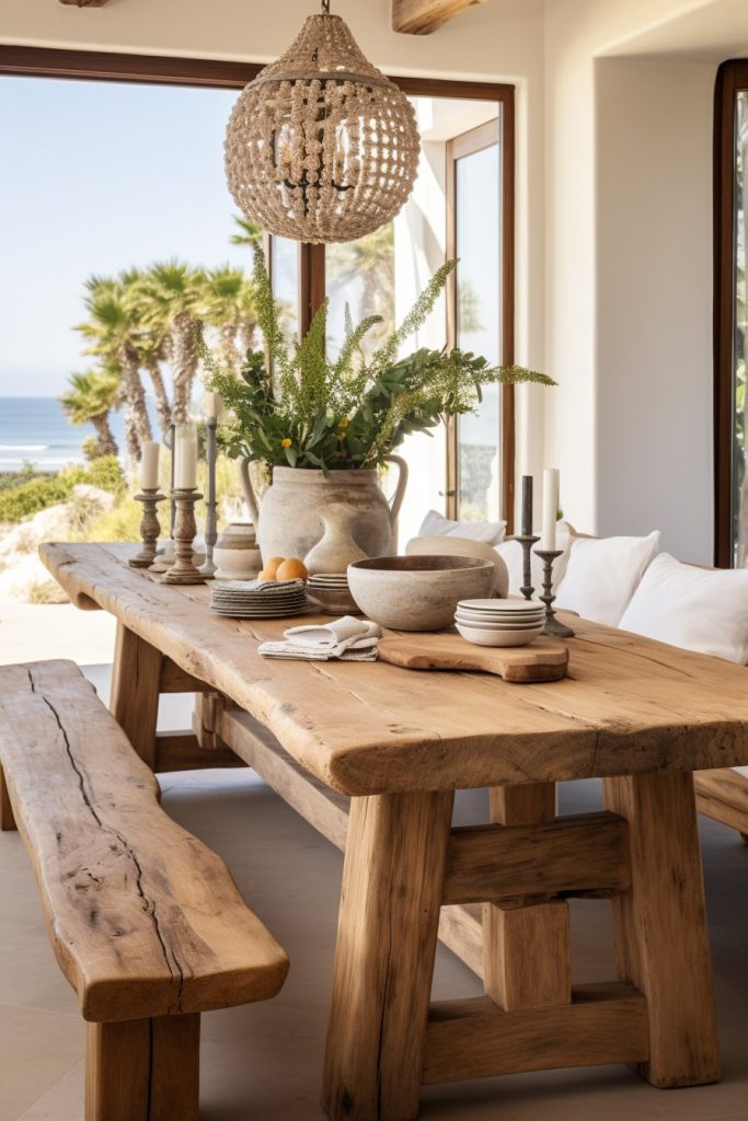 chunky wood dining room tables