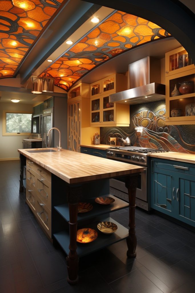 eclectic kitchen cabinets