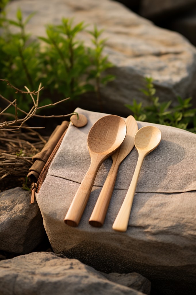 familiarizing with bamboo cutlery