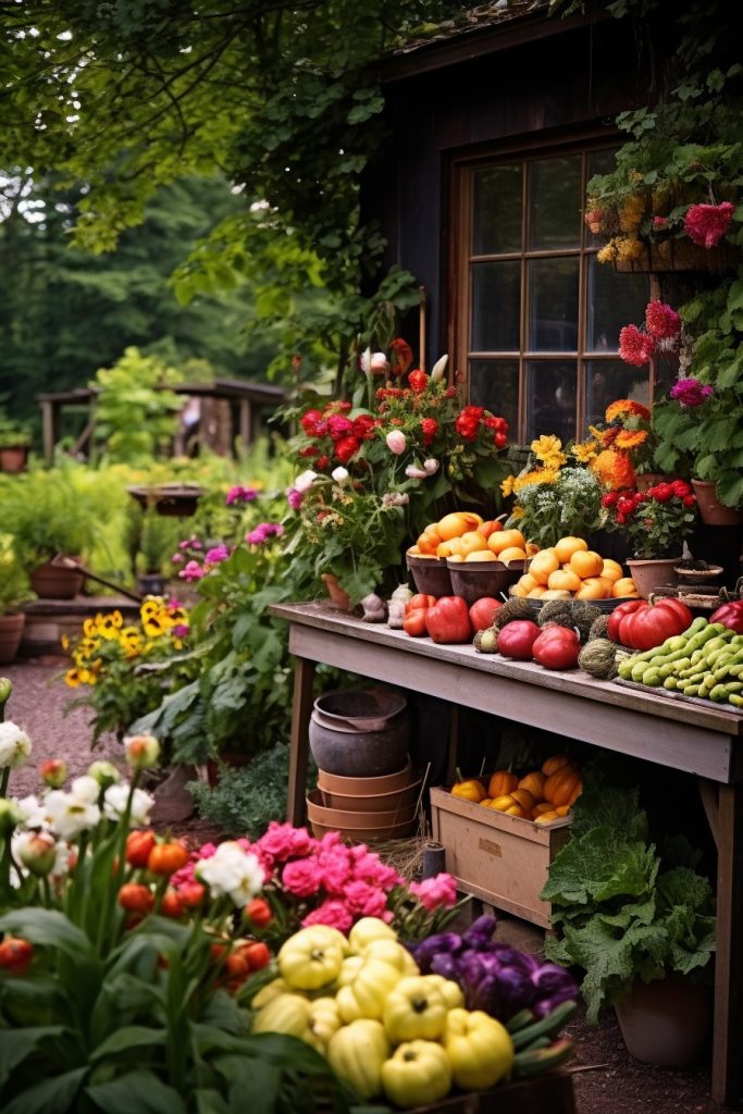 garden plants and vegetable flowers