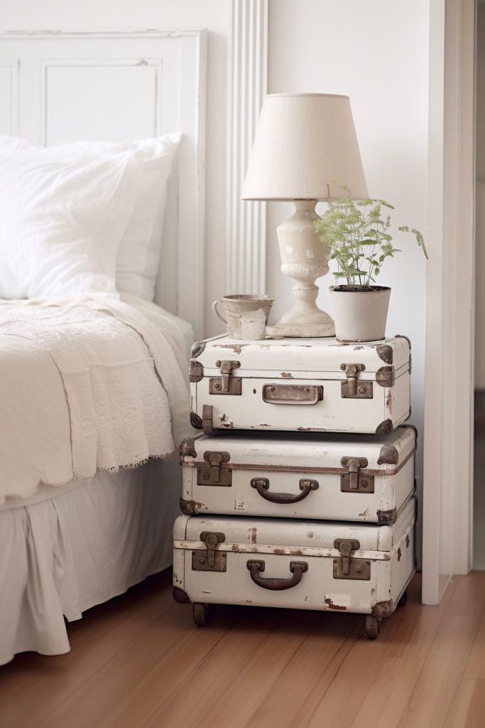 suitcase nightstand