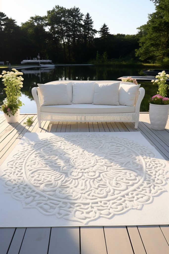 white outdoor rugs