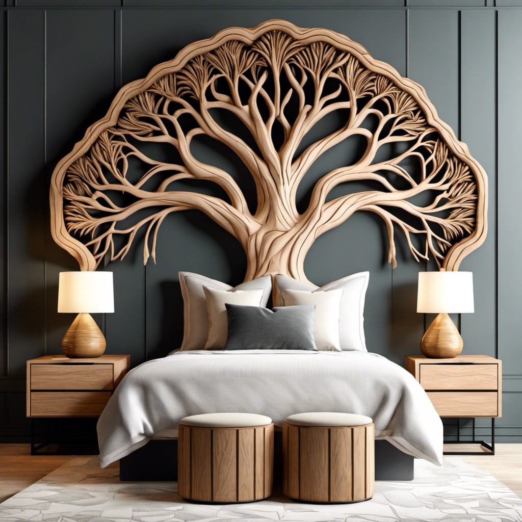 3d tree sculpture headboard