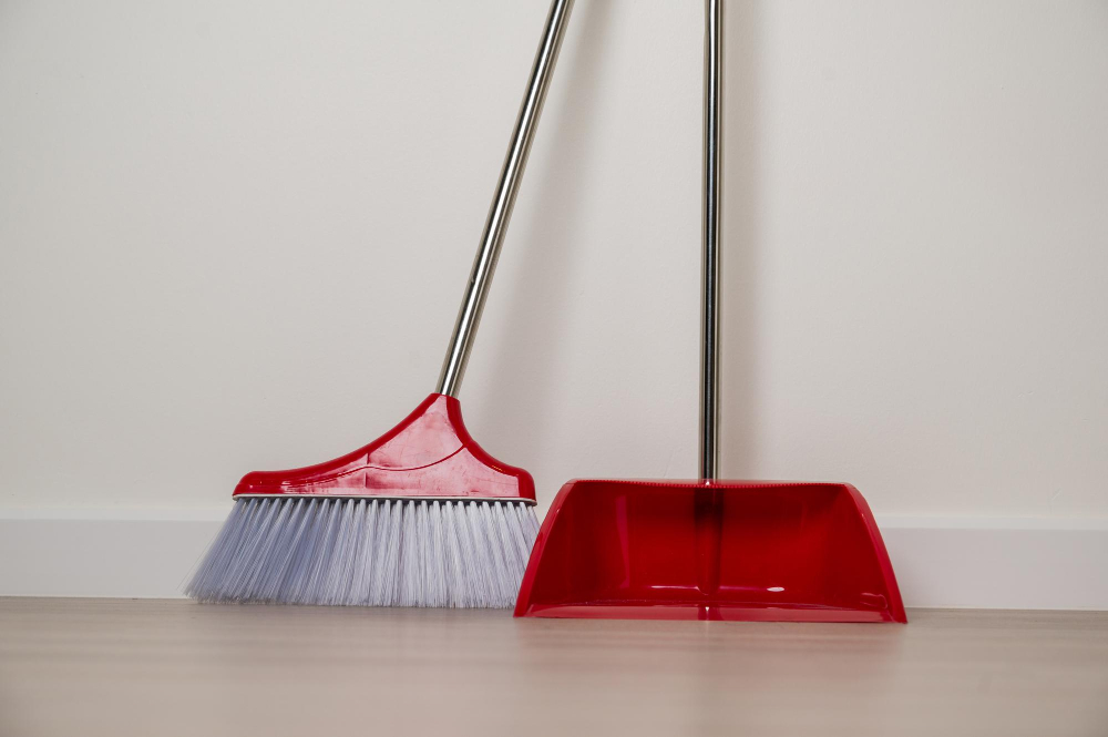 Floor Broom  and Dustpan Garage Floor Cleaning