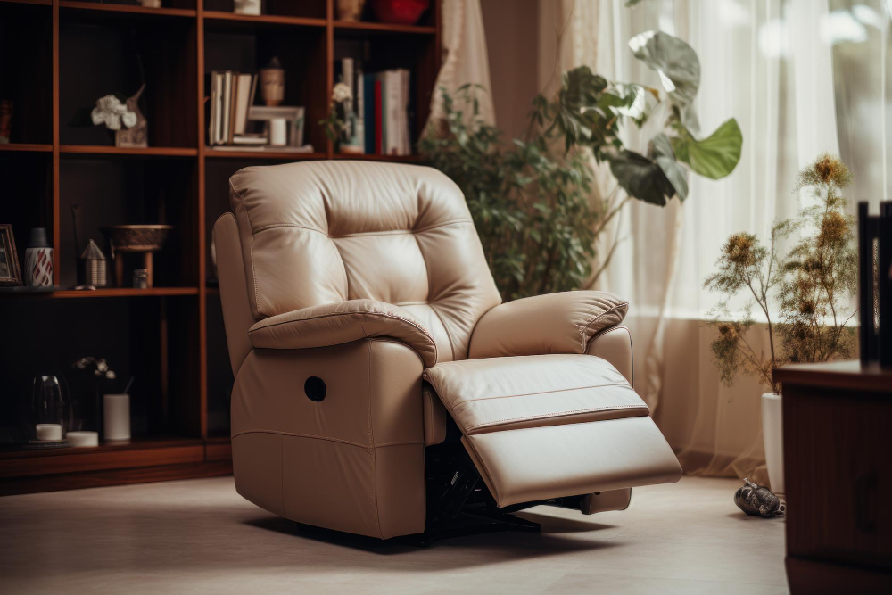 Recliner brown leather Living