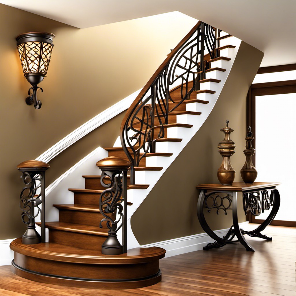 antique bronze steel railing