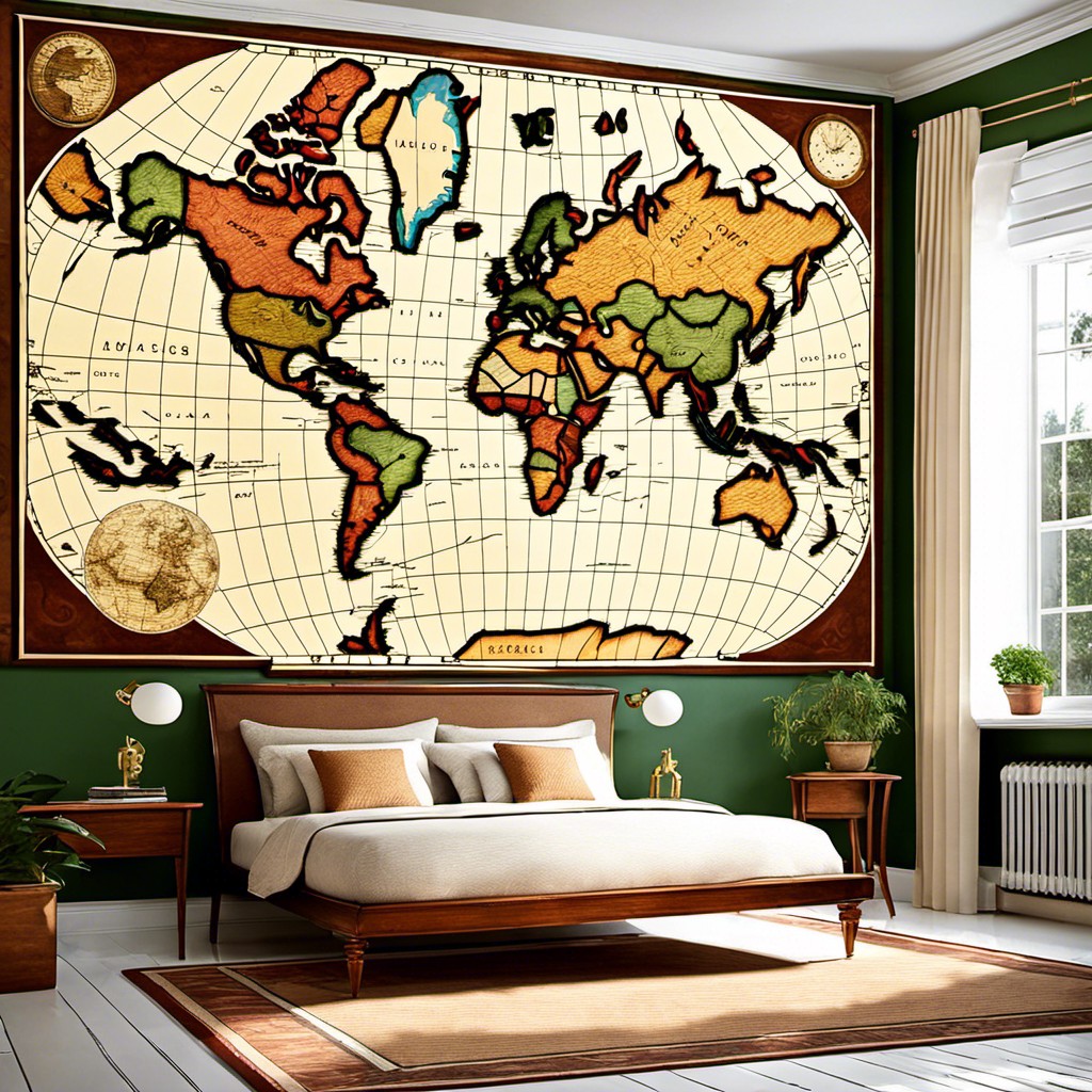 antique style world map