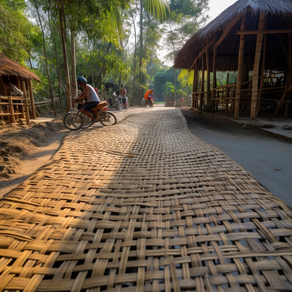 bamboo reinforced pavements