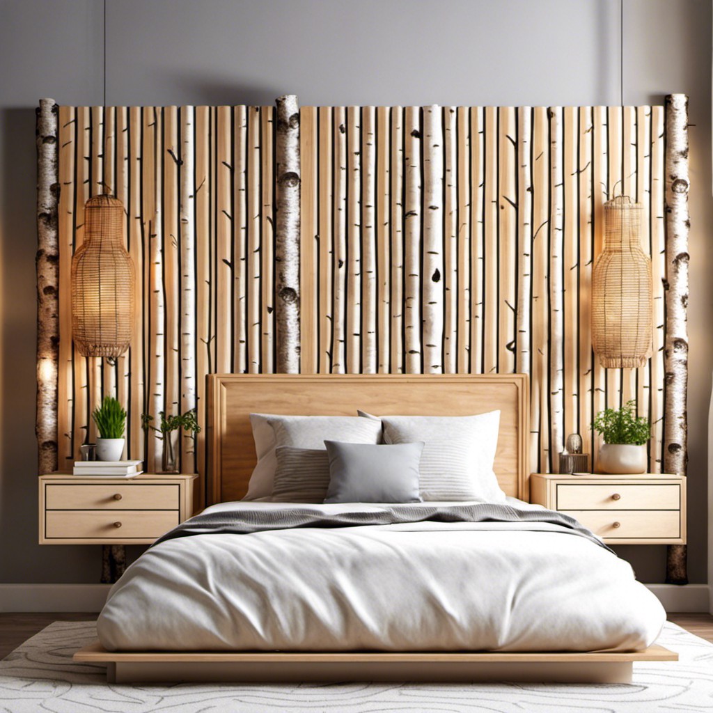 birch wood headboard