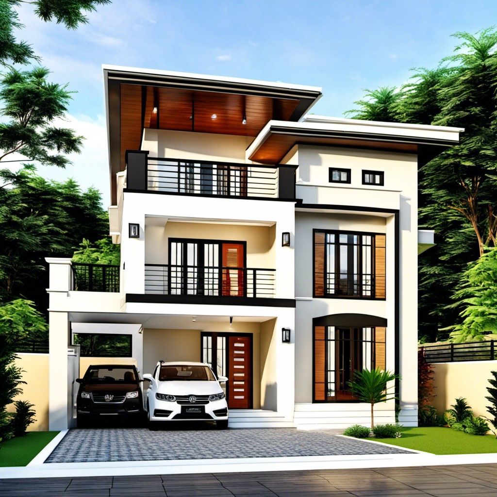 budget friendly two storey house designs with open floor concepts