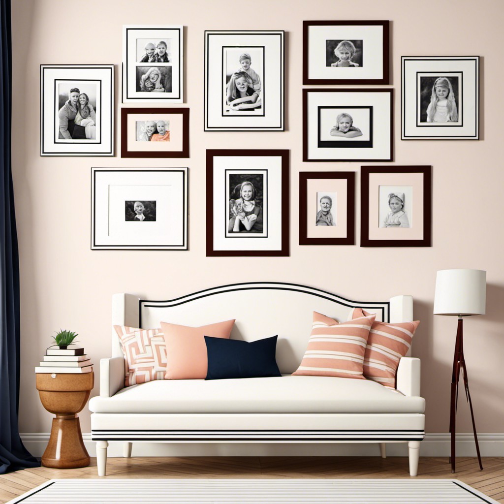 chic photo frames with family photos