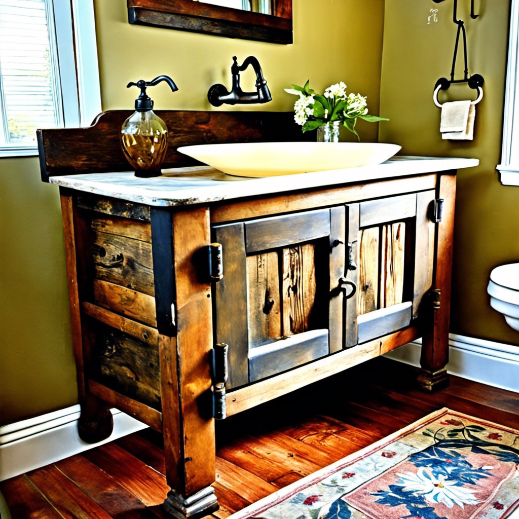 convert an antique dry sink into a vanity