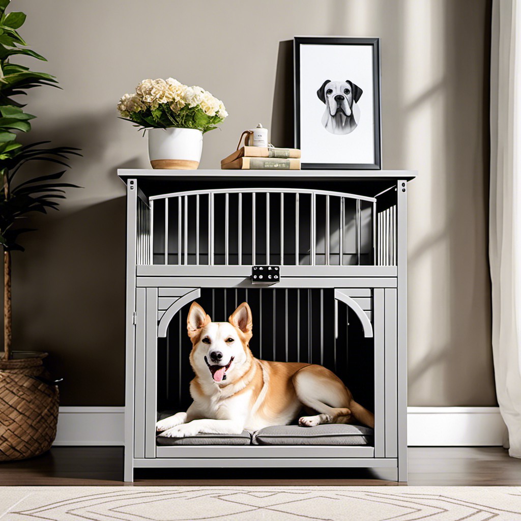 customizable kennel matching the home decor