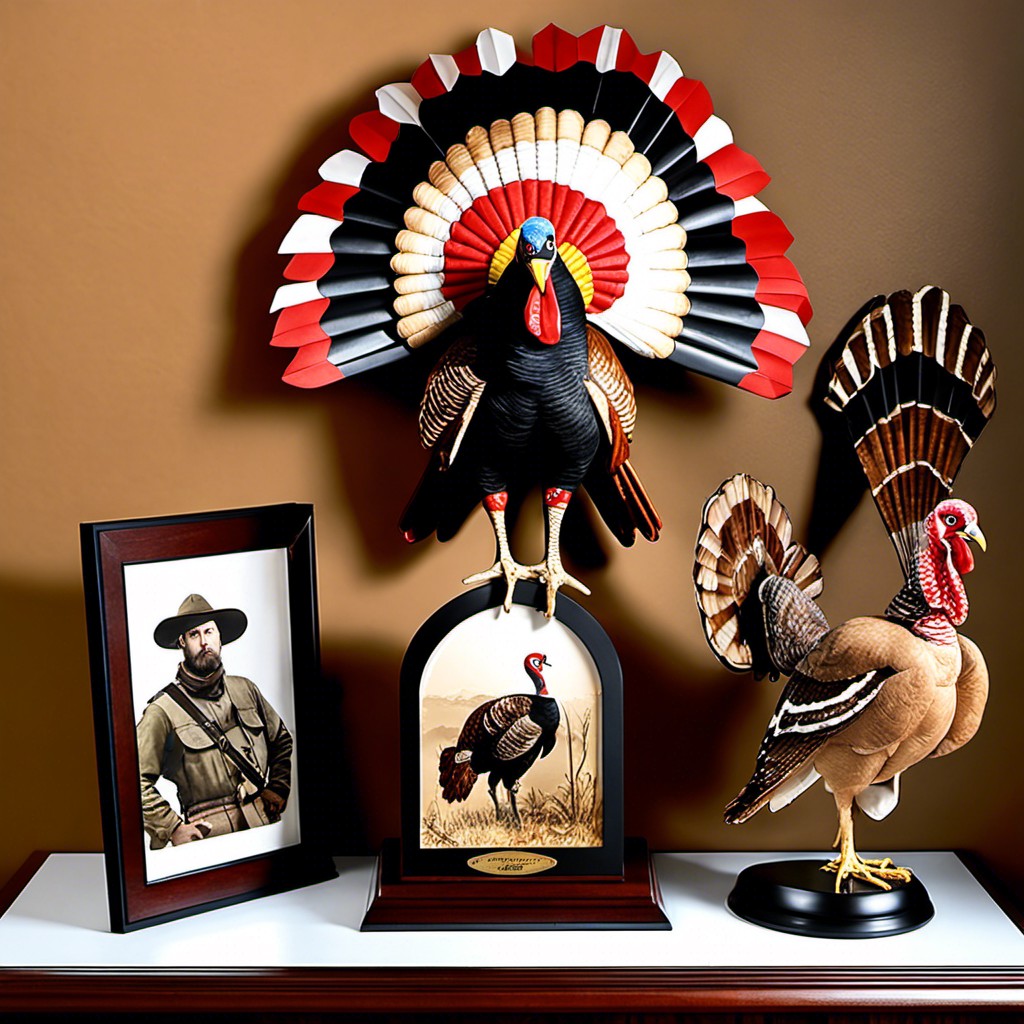 display with hunting memorabilia