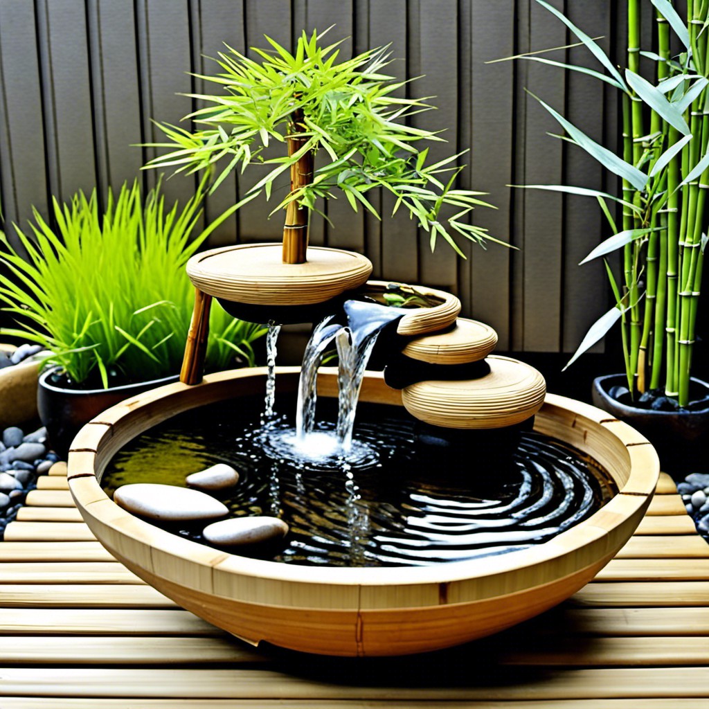 diy bamboo water feature