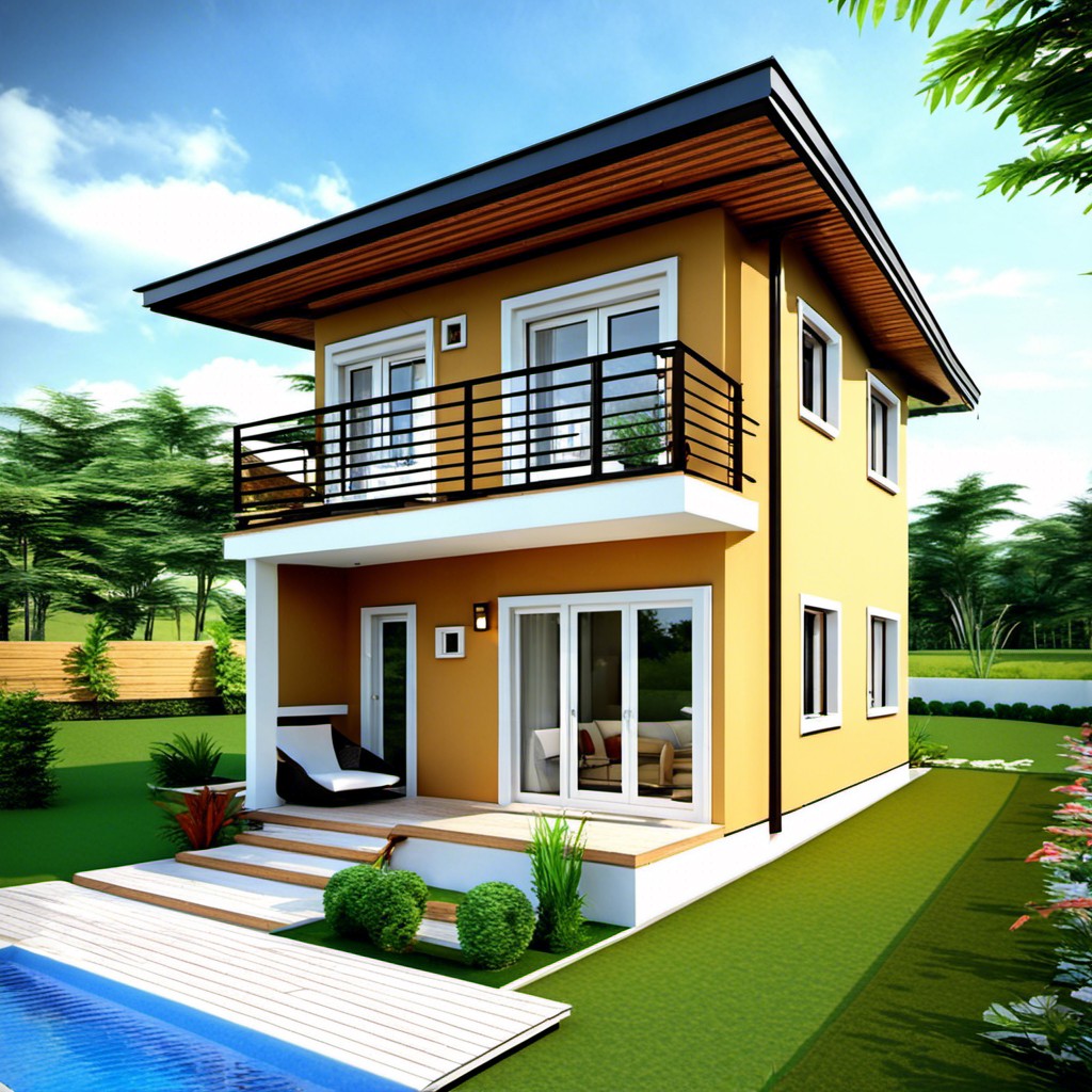 explore eco friendly low budget two storey house designs