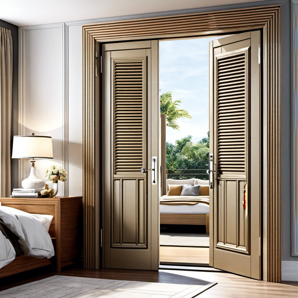 fluted french door for bedroom