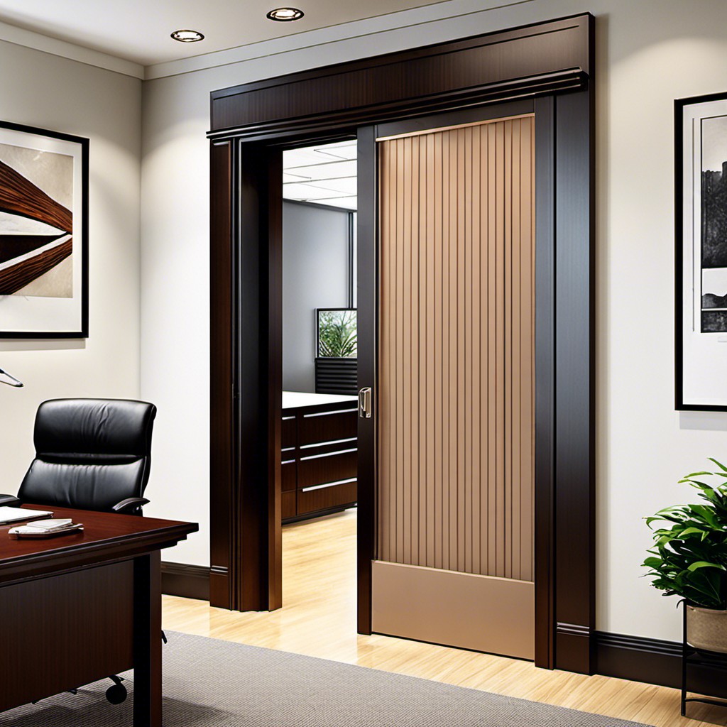 fluted pocket doors for office