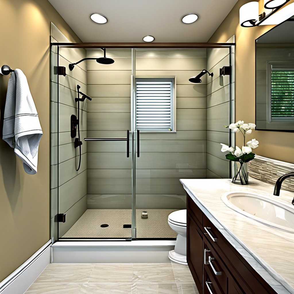 frameless fluted glass shower door