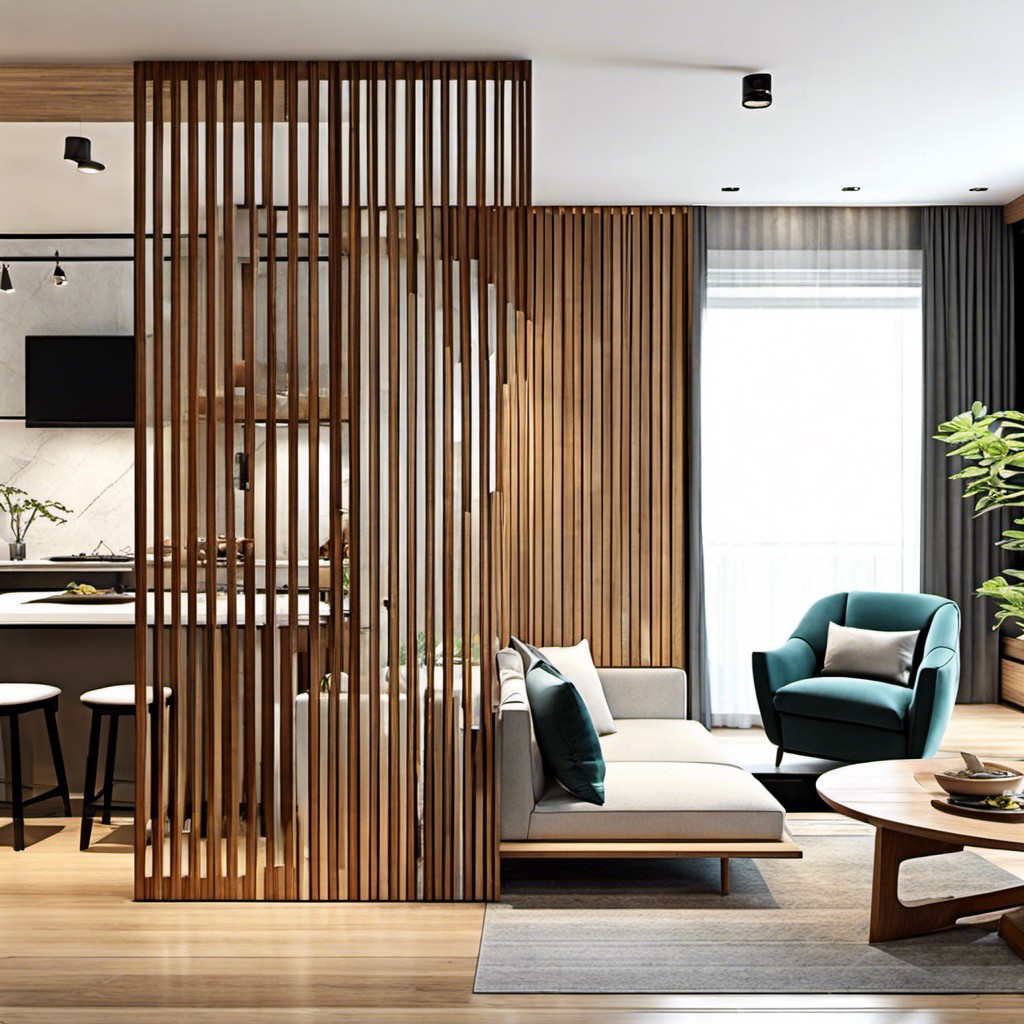 geometric wood partition