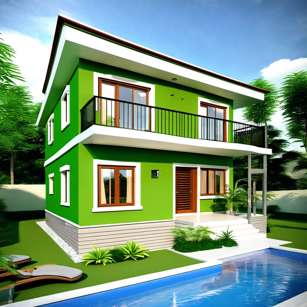 green and sustainable low budget two storey house design ideas