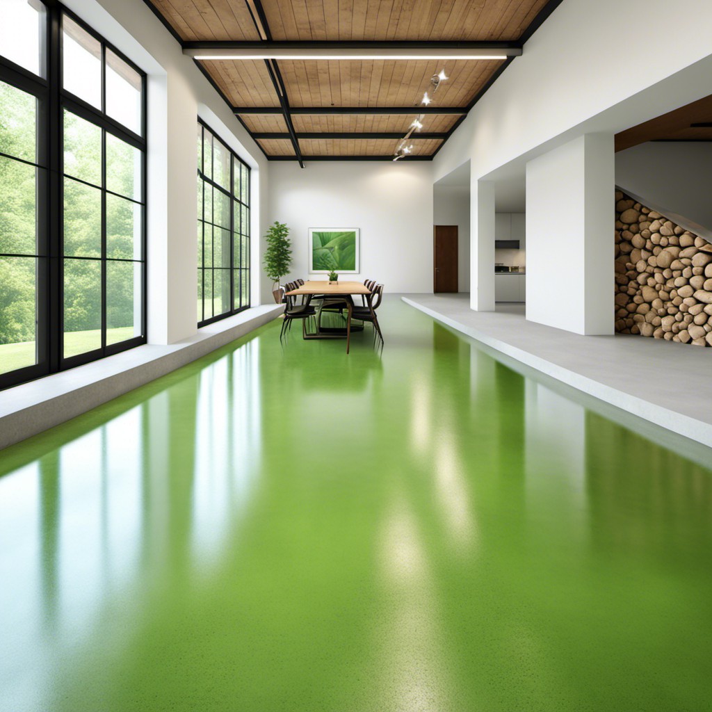 green concrete flooring options