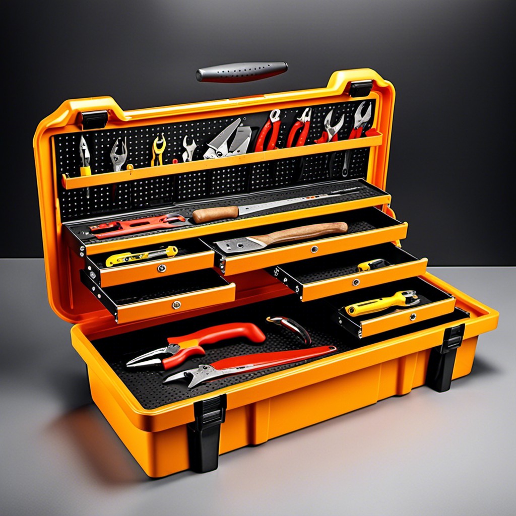 install a pegboard inside the toolbox lid