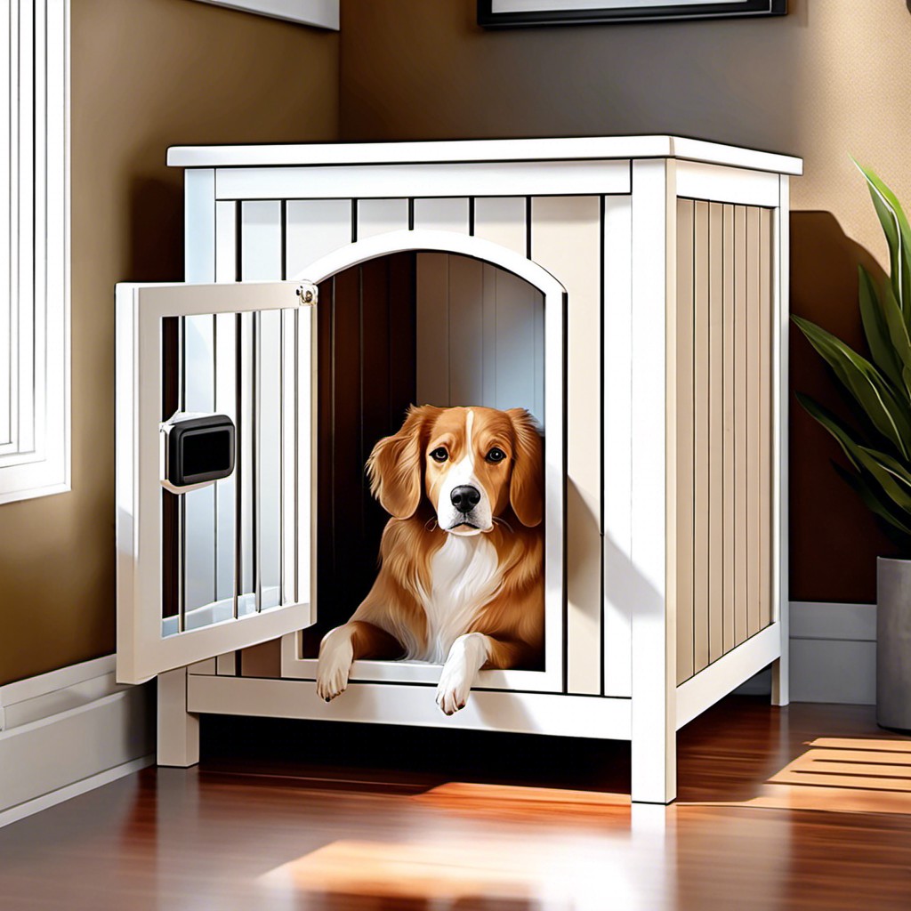 kennel with sound proof material for anxious pets