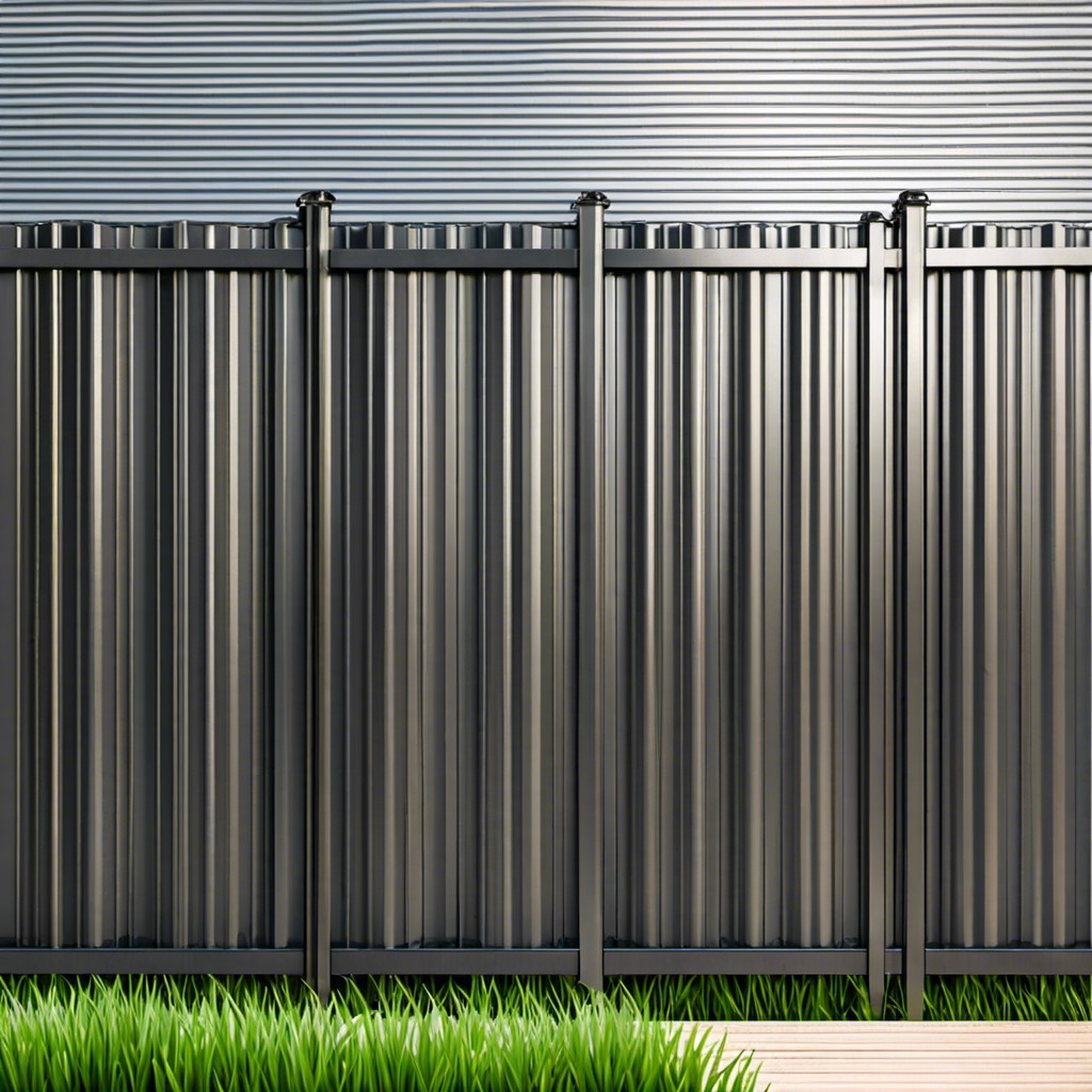 layered sheet metal fence for added privacy