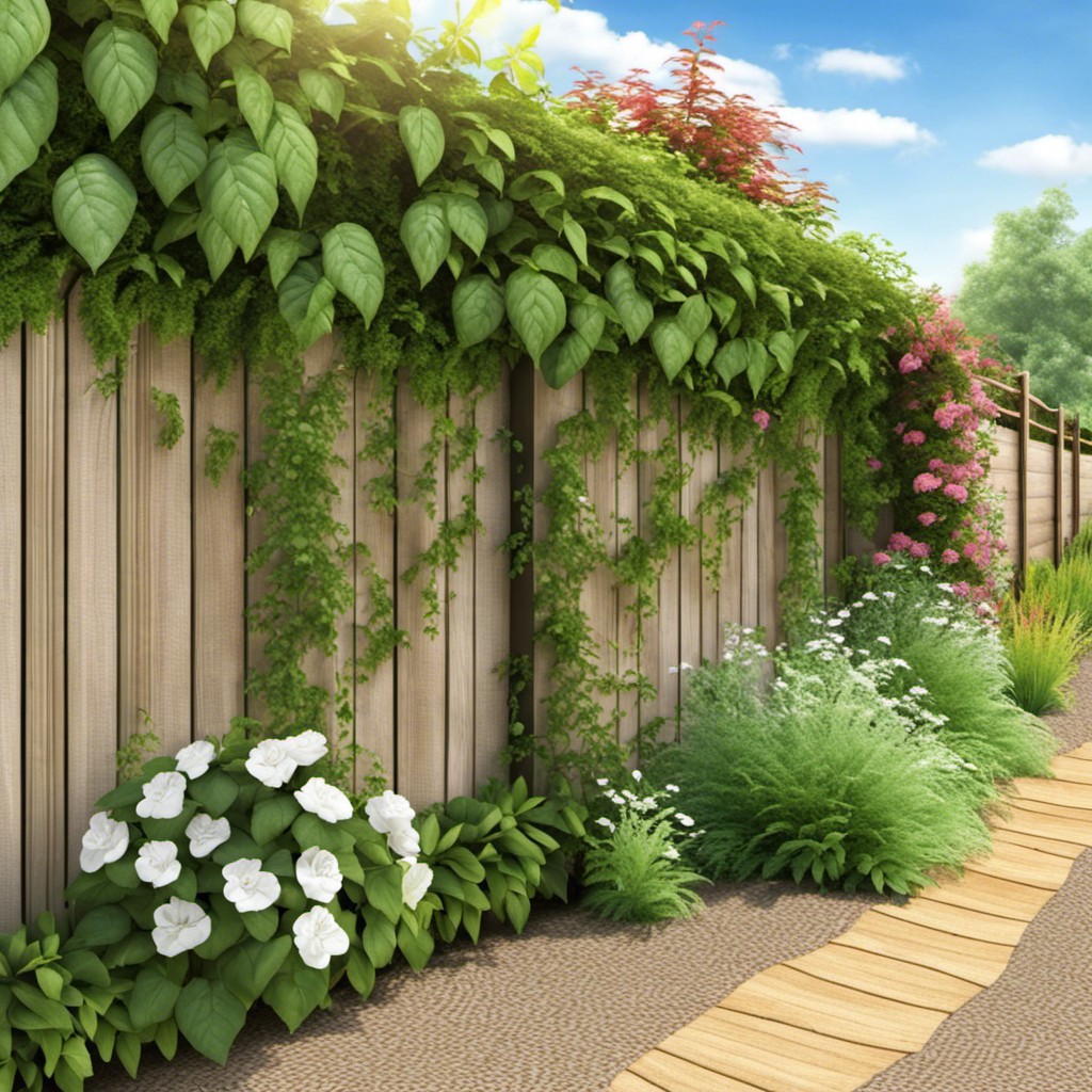 living fence with climbing plants