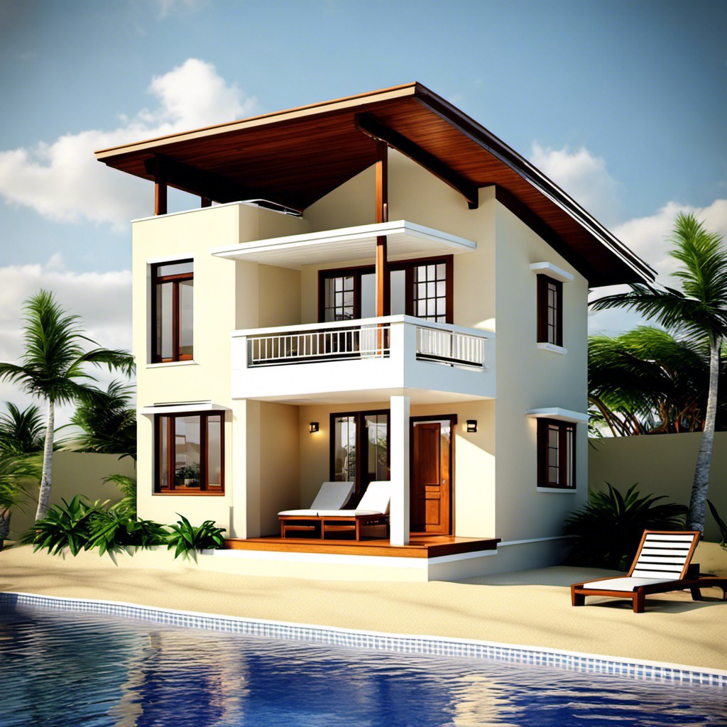low budget two storey beach house designs