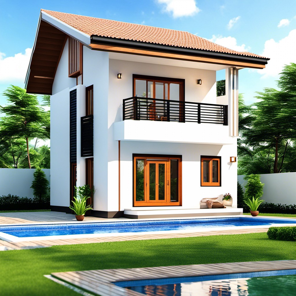 low budget two storey house designs with a focus on natural light