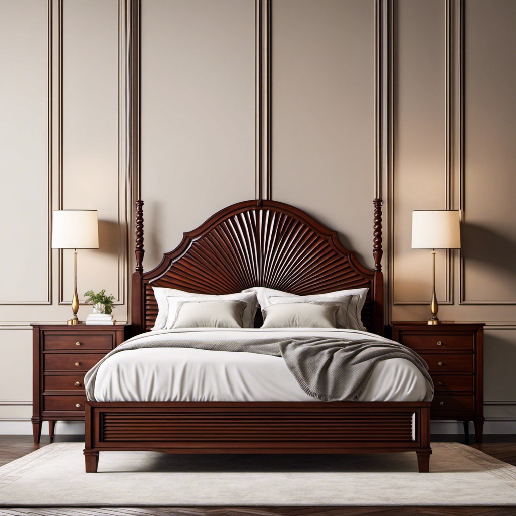 mahogany fluted headboard