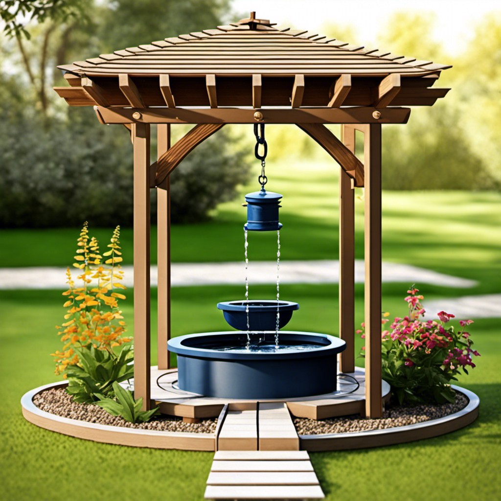 mini pergola well cover