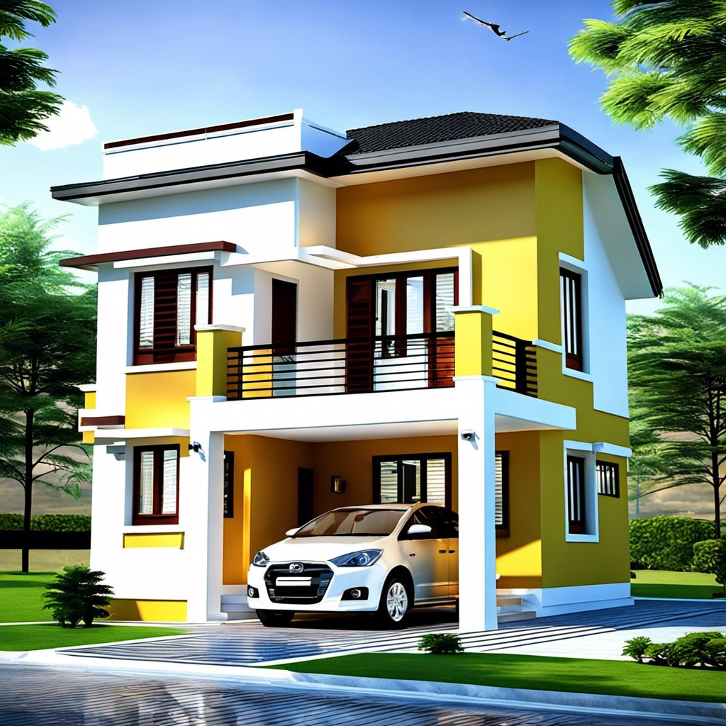 modern and stylish low budget two storey house designs
