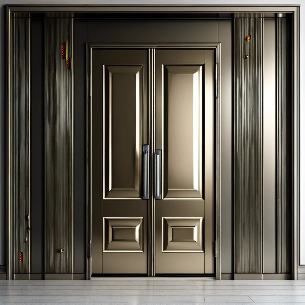 modern metal fluted door panel